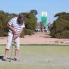 Darrell Booth has a putt at Border Village